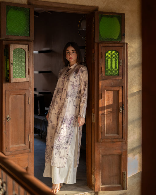 2 PIECE EMBRIODED PRINTED LAWN SET