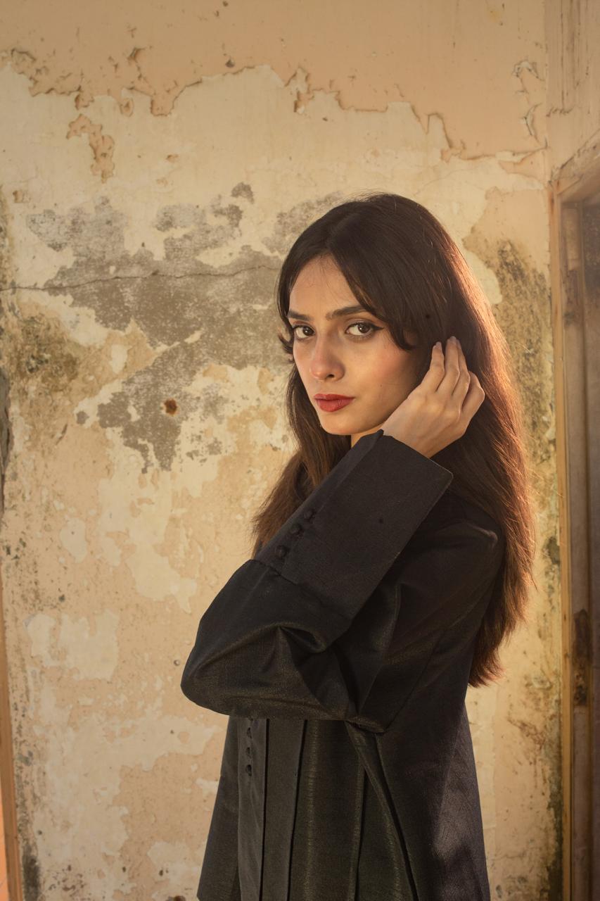 Khaadi silk black article