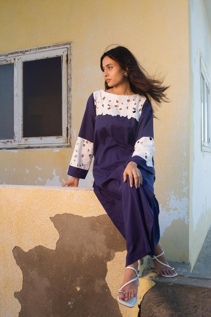 Lawn two piece set fresh blue with chiken kari